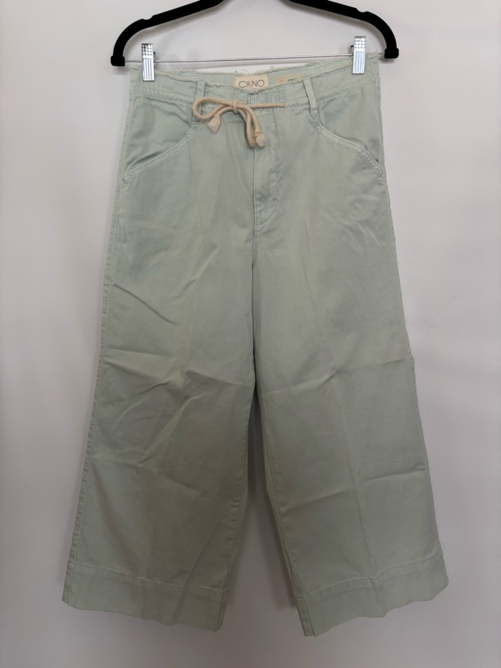 Anthropologie CHINO Cropped Wide Leg Pants Size 27